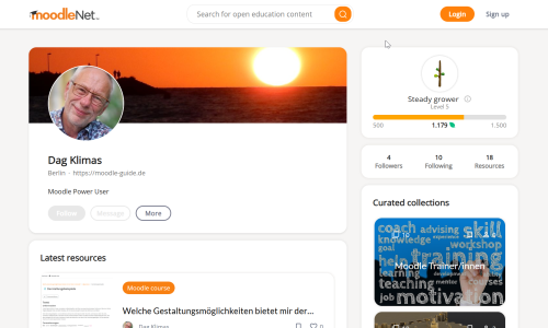 Zu meinen MoodleNet OER-Inhalten