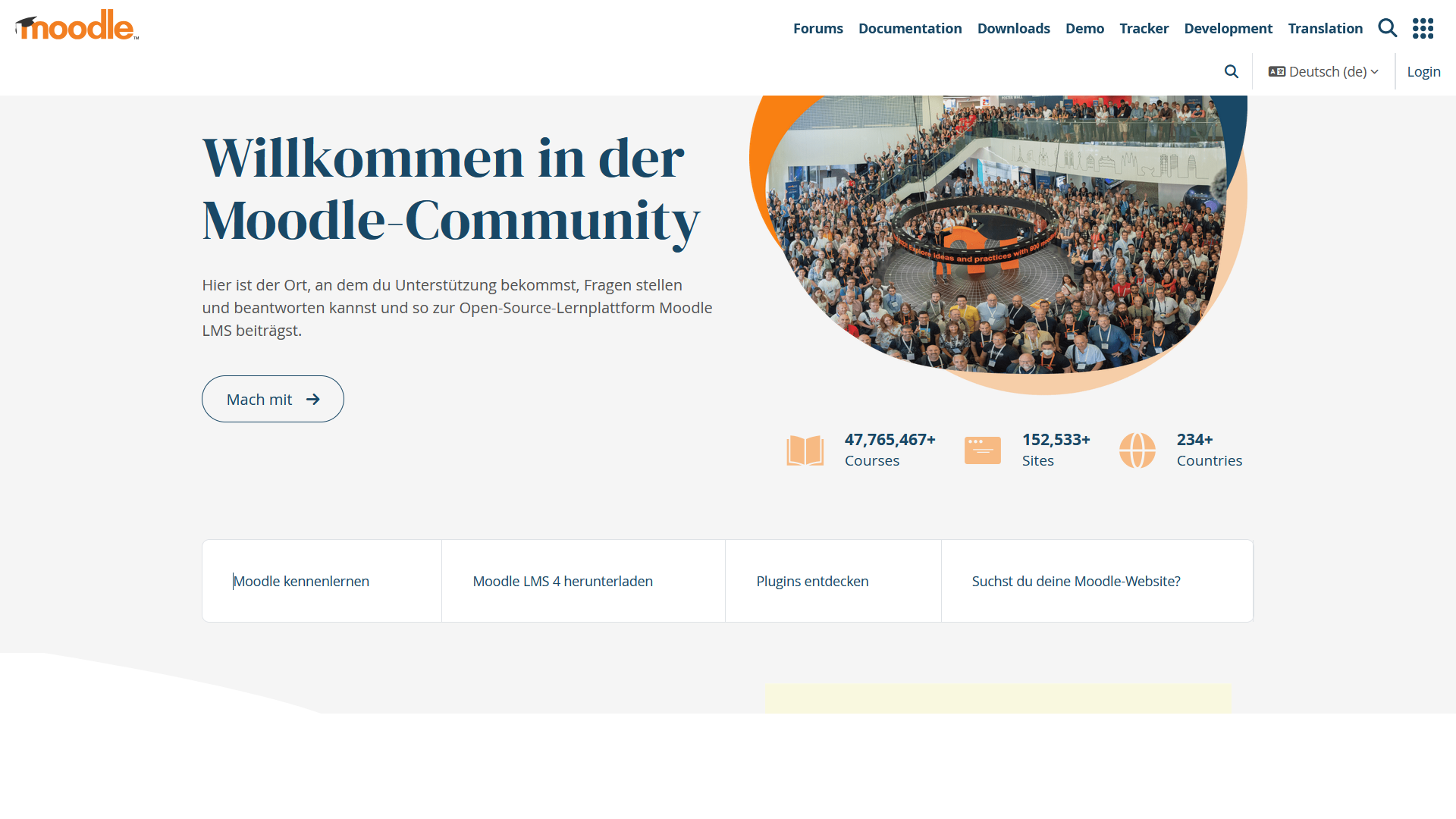 Zur Moodle-Gemeinschaft